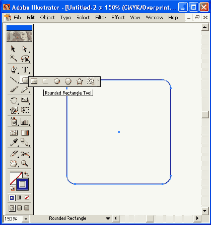 Инструменты Rectangle и Rounded Rectangle