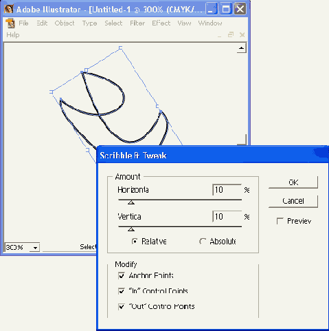 Фильтр Scribble and Tweak