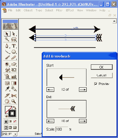 Фильтр Add Arrowheads