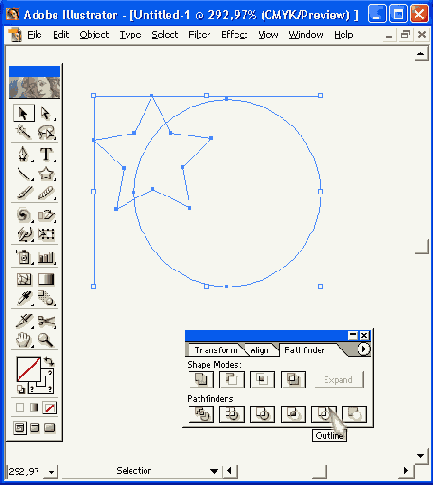 Кнопка Outline